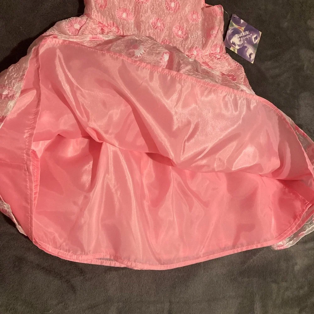 Pink Sleeveless Spaghetti Strap Sundress - Picture 4 of 5